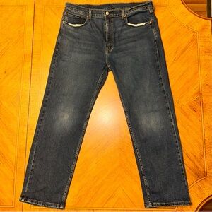Levi's 505 Jeans Mens Size 38x30 Blue Faded Straight Stretch Casual